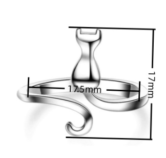 Кольцо Котик покрытие серебро 925 серебристый цвет Fashion Jewerly (II) 32215 - Фото 2 Кольцо Котик покрытие серебро 925 серебристый цвет Fashion Jewerly (II) 32215 - изображение 2