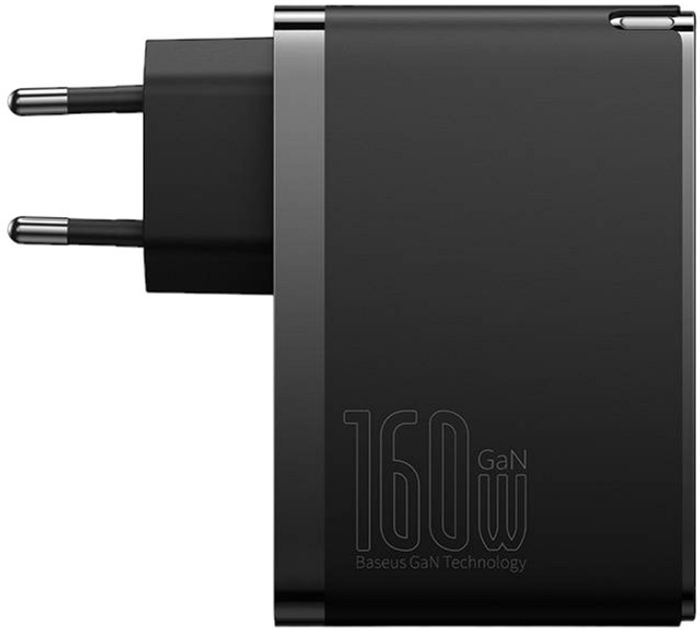 Ładowarka sieciowa Baseus GaN5 Pro 2 x USB-C + USB 160 W Czarna (P10110825113-00) - obraz 1