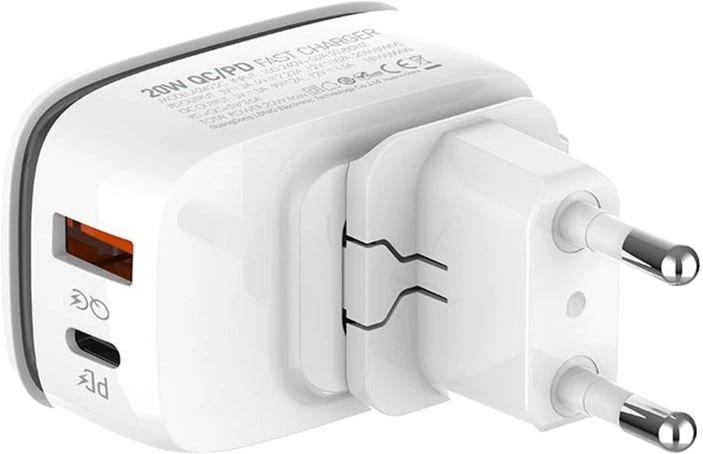 Сетевое зарядное устройство Ldnio USB-C + кабель USB-C - Lightning (A2425C Type-C - lig) - изображение 3