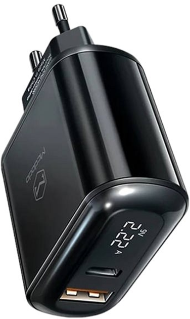 Мережевий зарядний пристрій Mcdodo 20 W 2 x USB + USB-C Black (CH-7170) - зображення 2