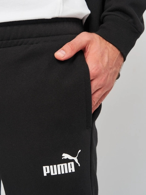 Спортивний костюм чоловічий Puma Clean Sweat Suit Fl 58584101 4XL Чорний (4063697380363) - зображення 6
