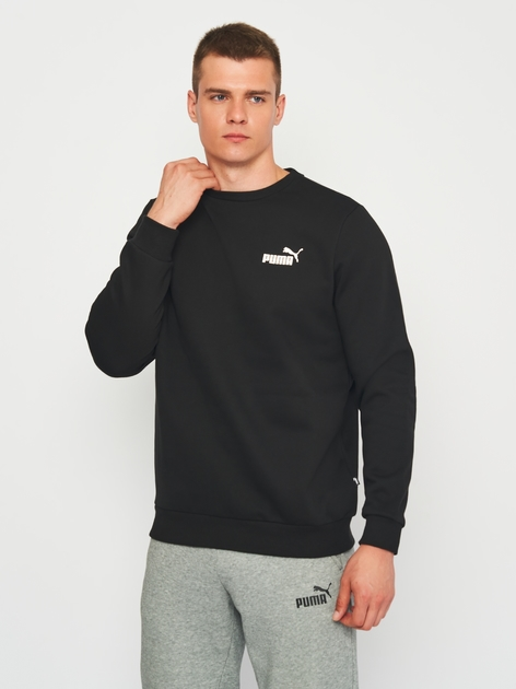 Bluza bez kaptura polarowa męska Puma Ess Small Logo Crew Fl 58668201 XL Czarna (4063697320451) - obraz 1