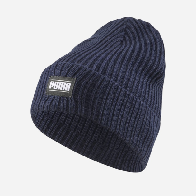 Шапка біні Puma Ribbed Classic Cuff Beanie 2403802 Темно-синя (4065449748827) - зображення 1