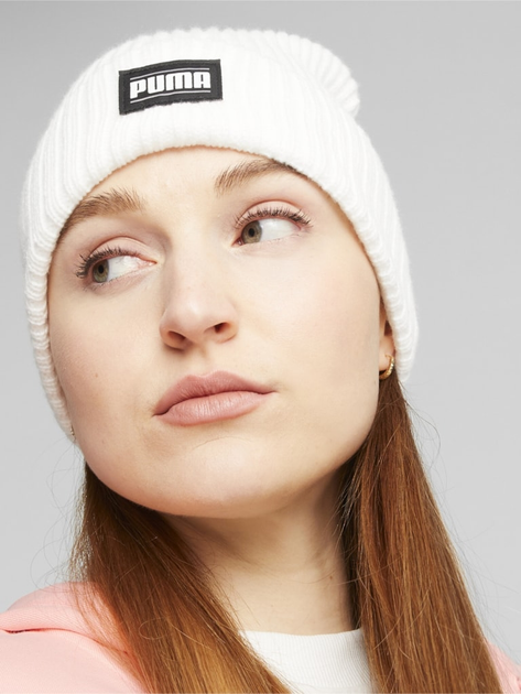 Шапка біні Puma Ribbed Classic Cuff Beanie 2403806 Біла (4099683448649) - зображення 2