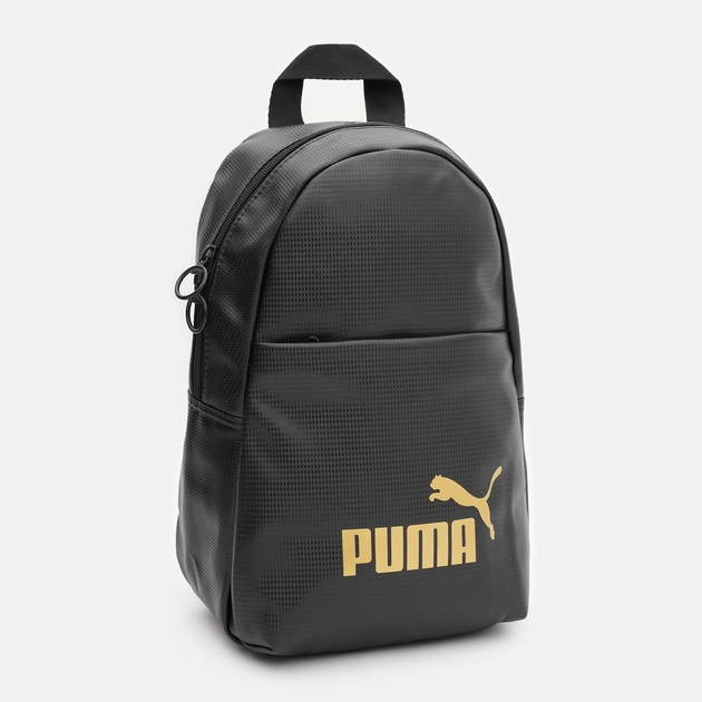 Рюкзак спортивний зі штучної шкіри 9 л Puma Core Up Backpack 09027601 Чорний (4099685703951) - зображення 4