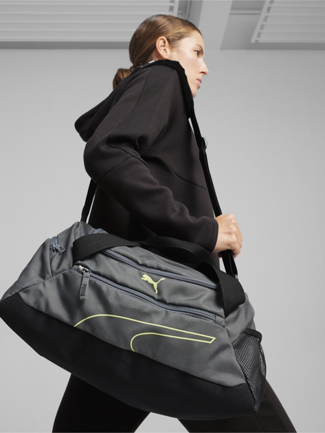 Спортивна сумка тканинна Puma Fundamentals Sports Bag 9033102 Сіра (4099685698165) - зображення 2