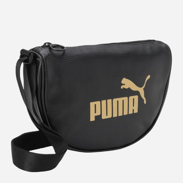Спортивна сумка крос-боді через плече жіноча Puma Core Up Half Moon Bag 09028201 Чорна (4099685697946) - зображення 9