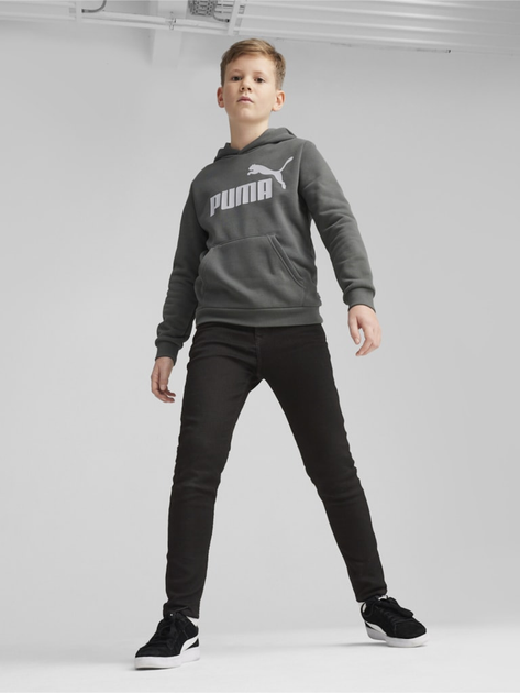 Дитяче тепле худі на флісі для хлопчика Puma Ess Big Logo Hoodie Fl B 586965-60 92 см Темно-сіре (4099685595839) - зображення 3