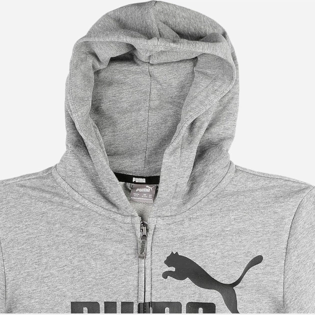 Młodzieżowa bluza rozpinana chłopięca Puma Ess Big Logo Fz Hoodie Tr B 586968-03 164 cm Szara (4063697293687) - obraz 3
