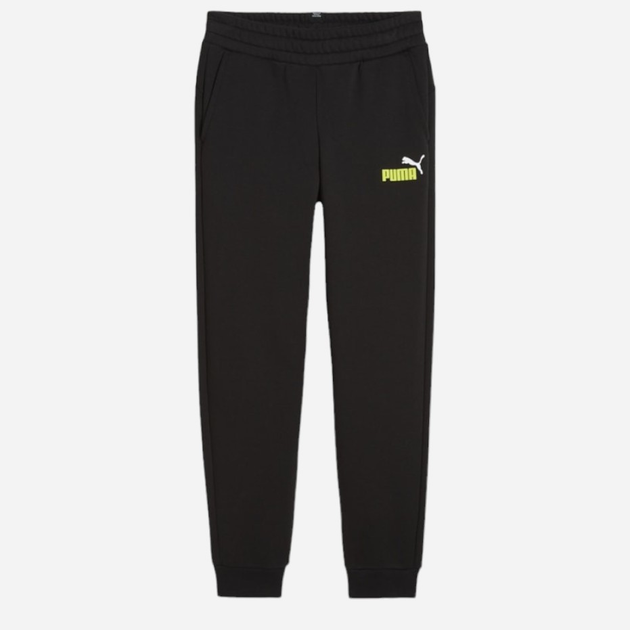 Spodnie dresowe chłopięce ocieplane Puma Ess+ 2 Col Logo Pants Fl Cl 586988-59 92 cm Czarne (4099685595006) - obraz 1