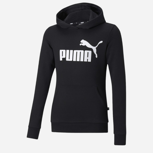 Dziewczęca bluza z kapturem Puma Ess Logo Hoodie Tr G 58703001 116 cm Czarna (4063697161047) - obraz 1