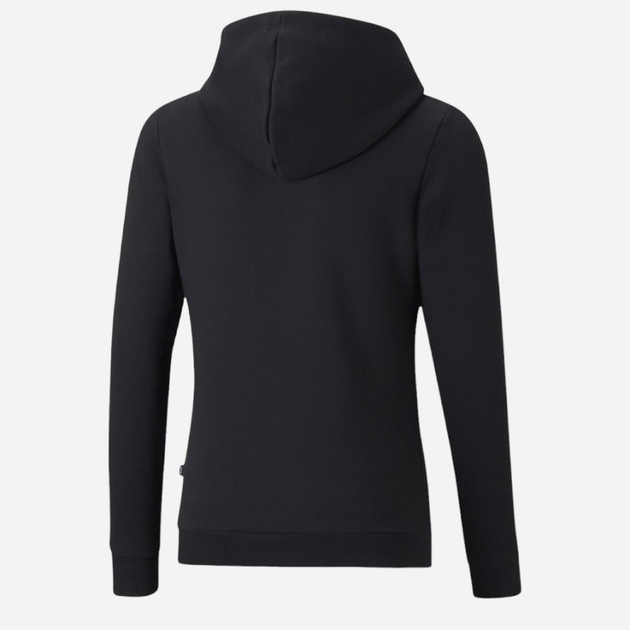 Młodzieżowa bluza z kapturem ocieplana dziewczęca Puma Ess Logo Hoodie Fl G 58703101 152 cm Czarna (4063697161375) - obraz 2