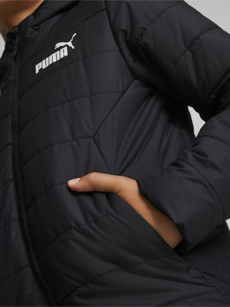 Kurtka chłopięca przejściowa Puma Ess Hooded Padded Jacket 670559-01 104 cm Czarna (4065449046343) - obraz 5