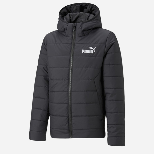 Kurtka młodzieżowa chłopięca przejściowa Puma Ess Hooded Padded Jacket 67055901 134-140 cm Czarna (4065449046381) - obraz 7