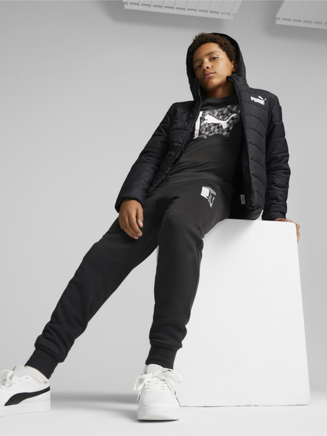 Дитяча демісезонна куртка для хлопчика Puma Ess Hooded Padded Jacket 670559-01 116 см Чорна (4065449046367) - зображення 3