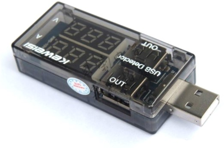 USB тестер Keweisi KWS-V21 напряжения (3-8В) и тока (0-3A) Black ...