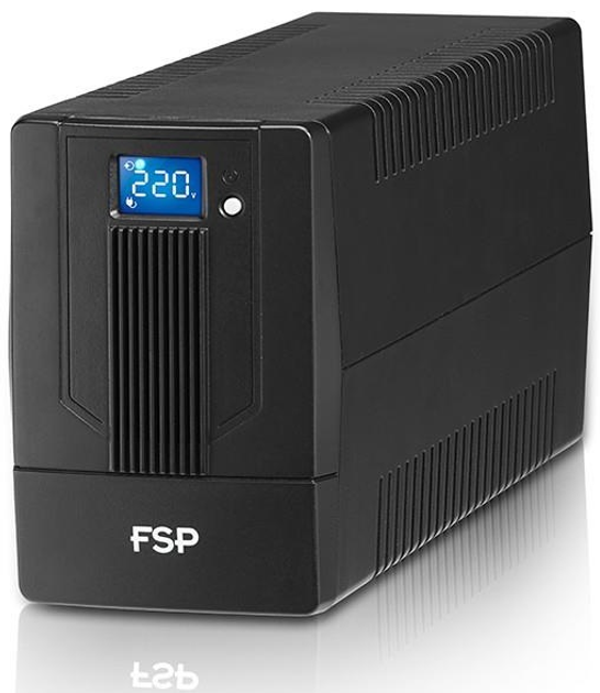 Джерело безперебійного живлення FSP iFP650 650VA/360W LCD дисплей USB 2xSchuko Чорний (PPF3602800) - зображення 1