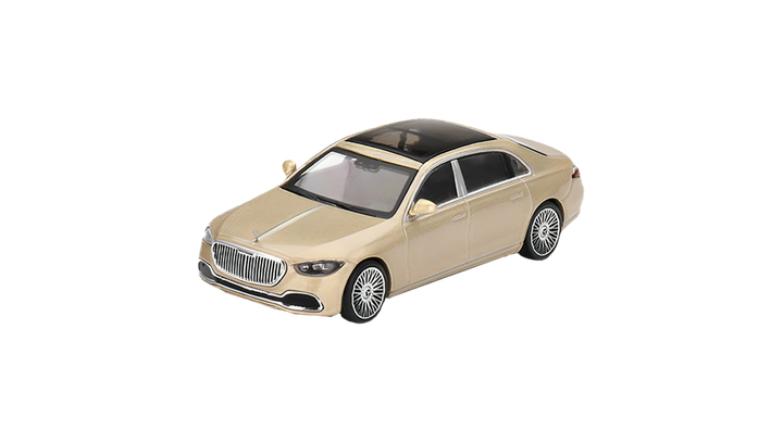 Машинка Premium MINI GT Mercedes-Maybach S680 1:64 Gold – игрушки