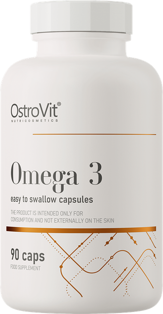 Suplement diety OstroVit Omega 3 Łatwe do połknięcia 90 kapsułek (5903933906348) - obraz 1