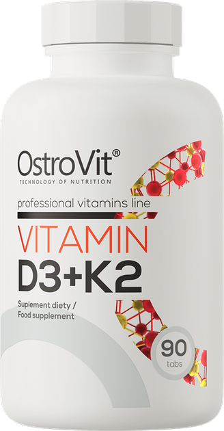 Вітаміни OstroVit Vitamin D3+K2 90 таблеток (5902232611960) - зображення 1