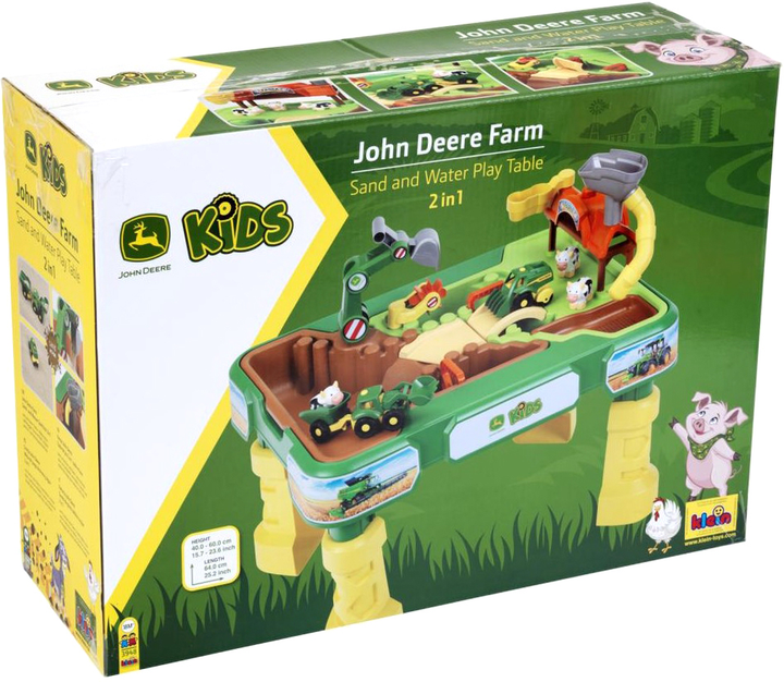 Stół do zabawy Klein 2 w 1 John Deere Farm (4009847039484) - obraz 1