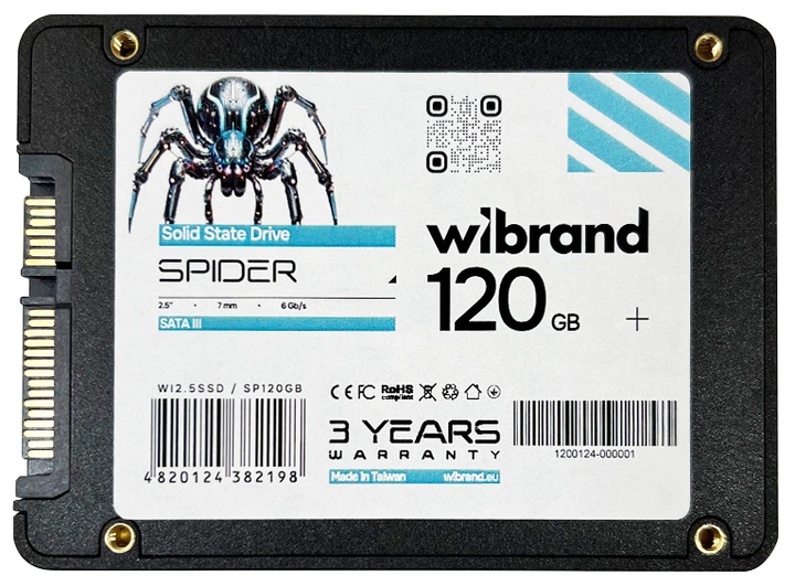SSD диск Wibrand Spider 120GB 2.5" SATAIII 3D NAND (TLC) Bulk (WI2.5SSD/SP120GB) - изображение 2