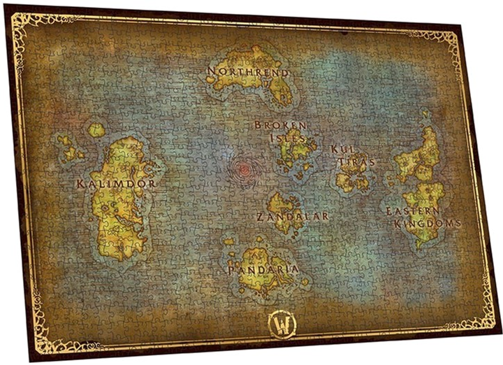 Puzzle ABYstyle World of Warcraft 1000 pieces Azeroth's map (3665361071839) - obraz 2
