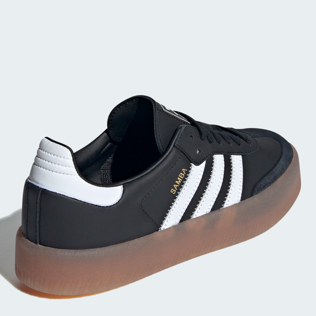Жіночі кеди низькі Adidas Samba W JI1350 38.5 (5.5UK) 24 см Cblack/Ftwwht/Goldmt (4067897471470) - зображення 4