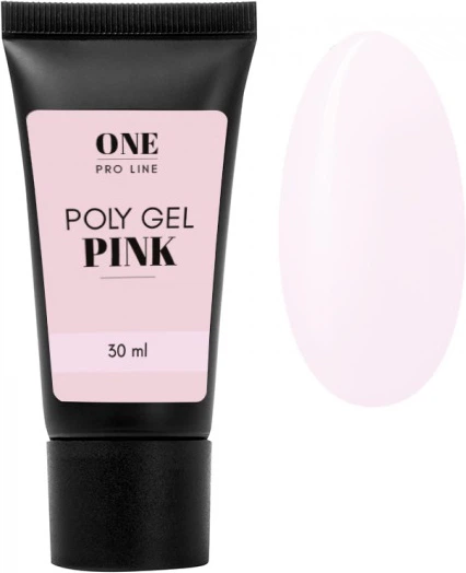 Полигель для наращивания ногтей One Pro Line Poly Gel Pink тюбик 30 мл (5902211580034) - Фото 1 Полигель для наращивания ногтей One Pro Line Poly Gel Pink тюбик 30 мл (5902211580034) - изображение 1