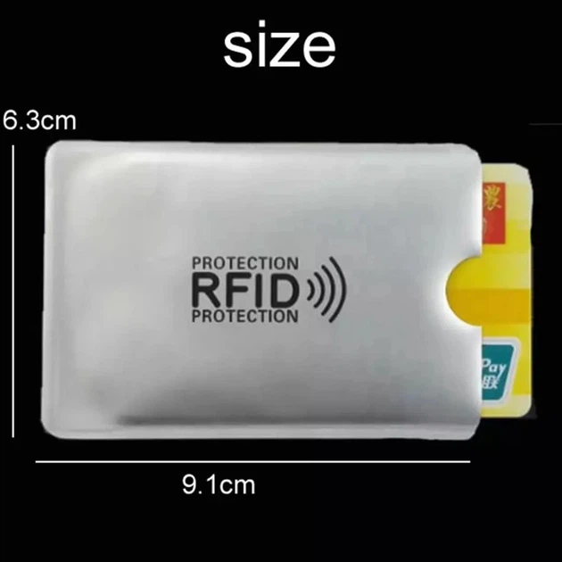 Держатель для кредитных банковских карточек защита от RFID Silver - Фото 2 Держатель для кредитных банковских карточек защита от RFID Silver - изображение 2