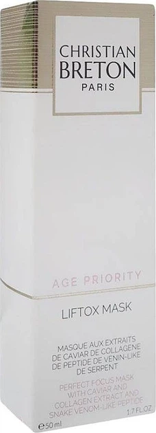 Маска для идеального лифтинга лица - Christian Breton Age Priority Liftox Perfect Focus Face Mask 50ml (1101007-1464853-2) - Фото 1 Маска для идеального лифтинга лица - Christian Breton Age Priority Liftox Perfect Focus Face Mask 50ml (1101007-1464853-2) - изображение 1