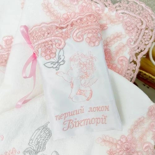 Крыжма махровая с вышивкой Family Tradition для девочки 100х100 см белая Крестнице с любовью - Фото 4 Крыжма махровая с вышивкой Family Tradition для девочки 100х100 см белая Крестнице с любовью - изображение 4