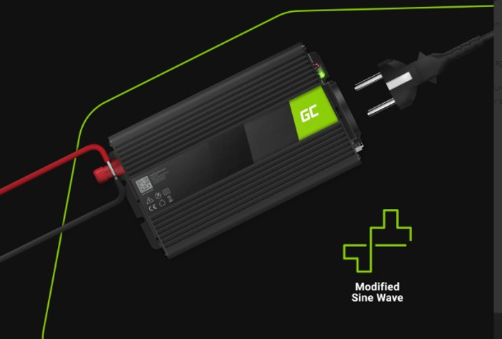 Инвертор GreenCell 12v 230v 1000/2000W - изображение 2