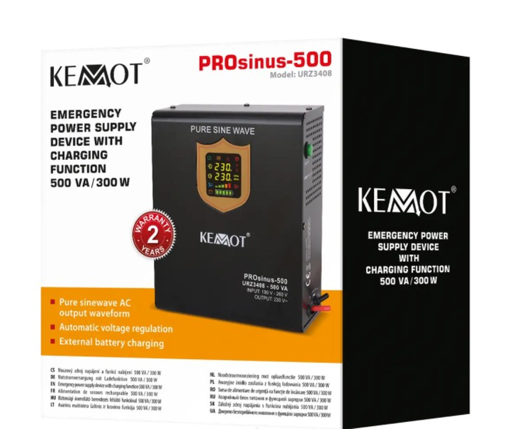 Источник бесперебойного питания (Настенный) (ИБП) Kemot 300/500W 12v Черный - изображение 4