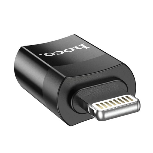 Переходник HOCO Lightning to Type-C female adapter 2A USB2.0 UA17 black - Фото 4 Переходник HOCO Lightning to Type-C female adapter 2A USB2.0 UA17 black - изображение 4