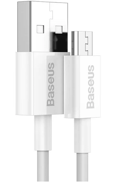 Кабель BASEUS CAMYS-02 Superior USB-Micro USB 100см 2A белый - Фото 2 Кабель BASEUS CAMYS-02 Superior USB-Micro USB 100см 2A белый - изображение 2