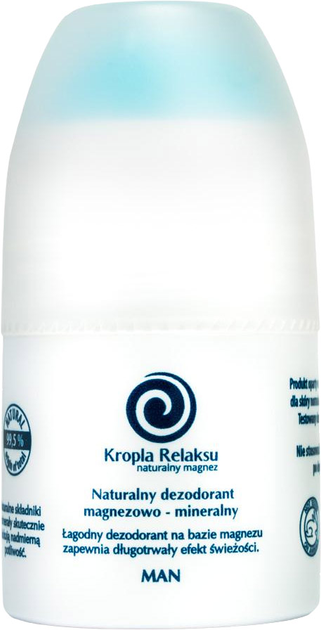 Натуральний дезодорант для чоловіків Kropla Relaksu Магнієво-мінеральний 60 мл (5907637923083) - зображення 1