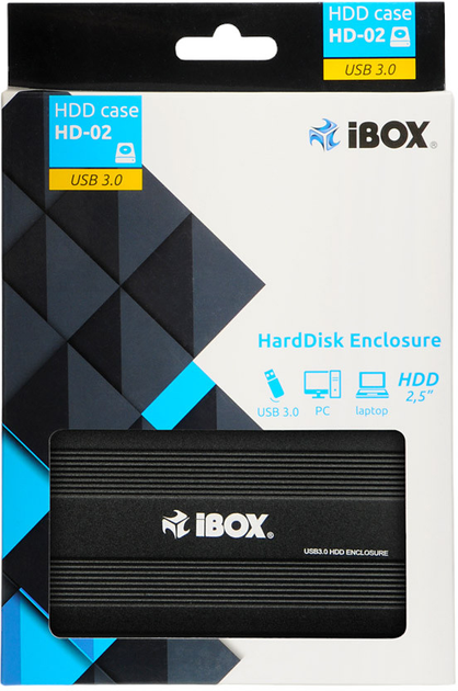 Зовнішня кишеня iBox 2.5" HD-02 HDD enclosure USB 3.0 Black (IEU3F02) - зображення 5
