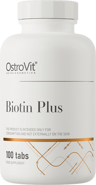 Харчова добавка OstroVit Biotin Plus 100 таблеток (5903246225075) - зображення 1