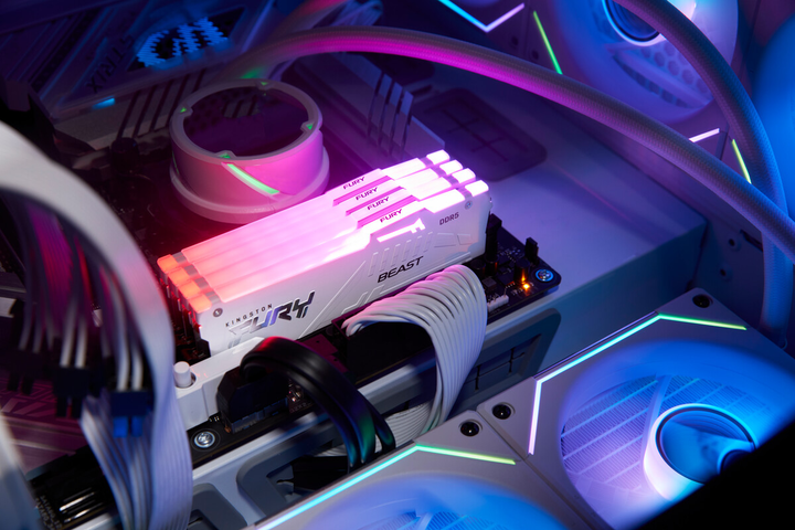 Pamięć RAM Kingston Fury DDR5-6400 16384MB PC5-51200 Beast RGB White (KF564C32BWEA-16) - obraz 7