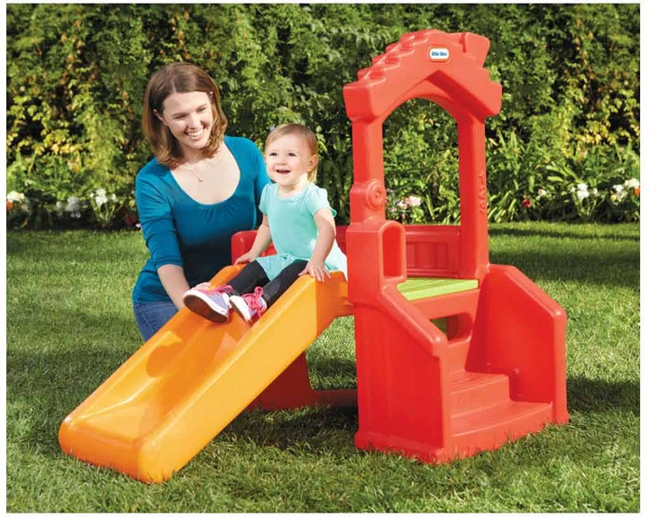 Mini plac zabaw ze zjeżdżalnią Little Tikes Climb 'N' Slide Playhouse Czerwony-Żółty (0050743173080) - obraz 3