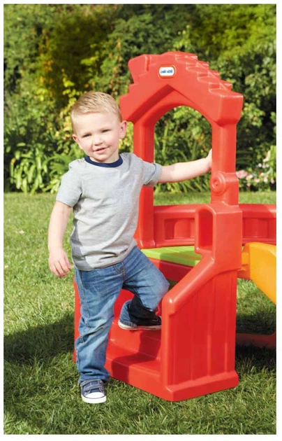 Mini plac zabaw ze zjeżdżalnią Little Tikes Climb 'N' Slide Playhouse Czerwony-Żółty (0050743173080) - obraz 5