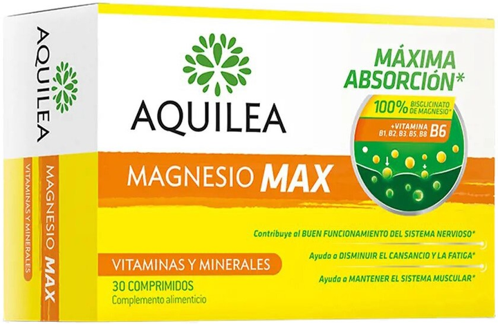 Kompleks witamin i minerałów Aquilea Magnesium Max 30 tabs (8470001976123) - obraz 1
