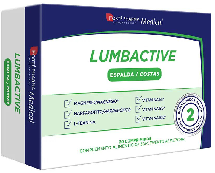 Дієтична добавка Forte Pharma Lumbactive Espalda 20 пігулок (8470002040953) - зображення 1