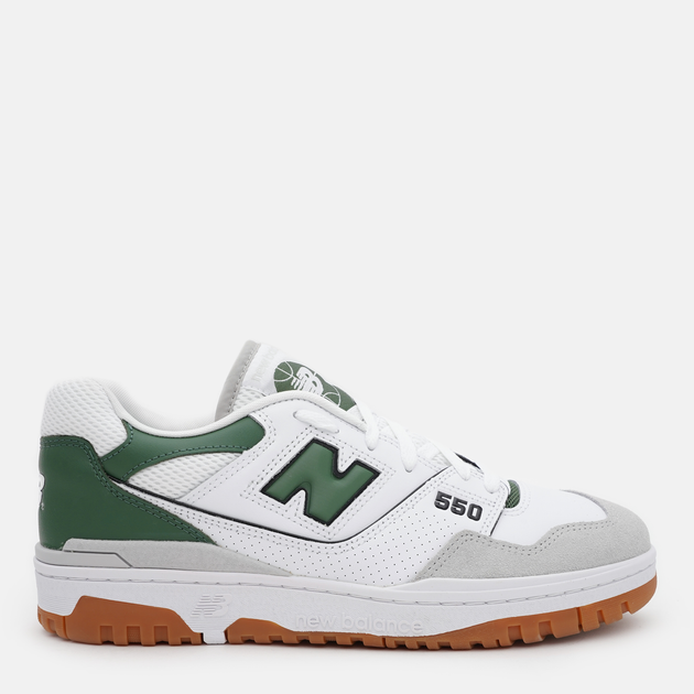 Акція на Чоловічі кеди низькі New Balance 550 BB550ESB 45 (11US) 29 см Білий/Зелений від Rozetka