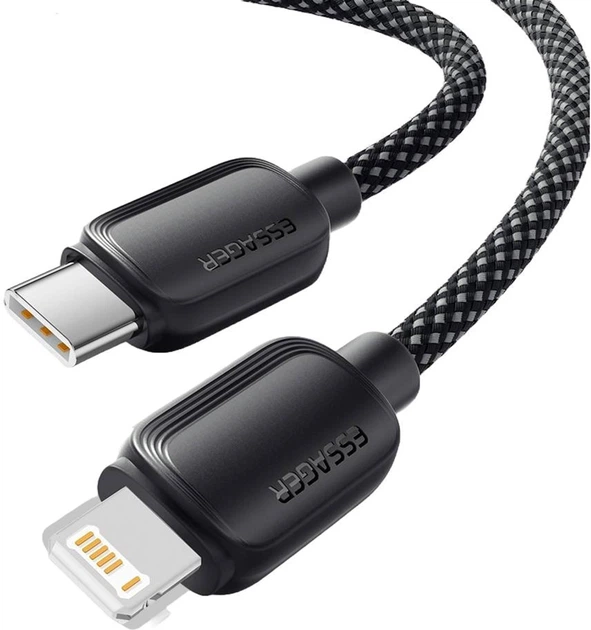 Кабель ESSAGER Breeze USB Cable USB-C to Ligthning 2 м 20W Black (EXCTL-WLA01-P) - изображение 3