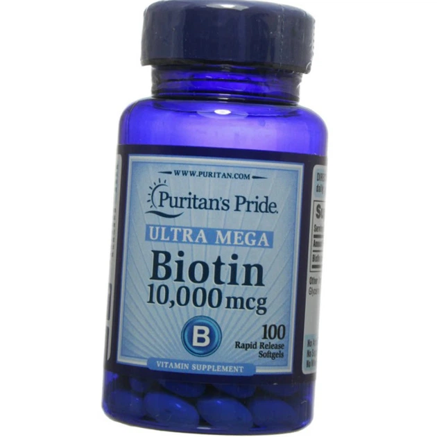 Біотин Puritan's Pride Biotin 10,000 mcg 100 гел капс - Фото 3 Біотин Puritan's Pride Biotin 10,000 mcg 100 гел капс - зображення 3