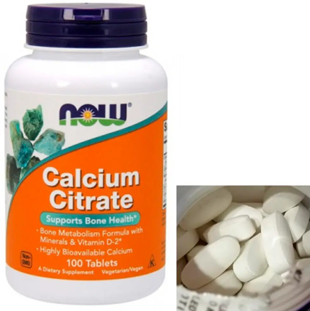 Кальций цитрат NOW Calcium Citrate 100 таблеток - изображение 5