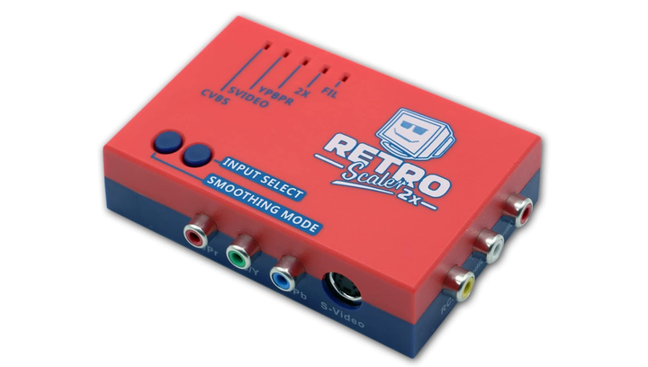 Адаптер Retro Scaler 2X AV to HDMI Converter and Line-Doubler PlayStation 2 1 Wii SNES Sega Mega Drive Red Blue - изображение 2