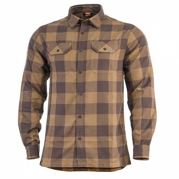 Рубашка Pentagon Drifter Flannel клетка коричневая S - изображение 1